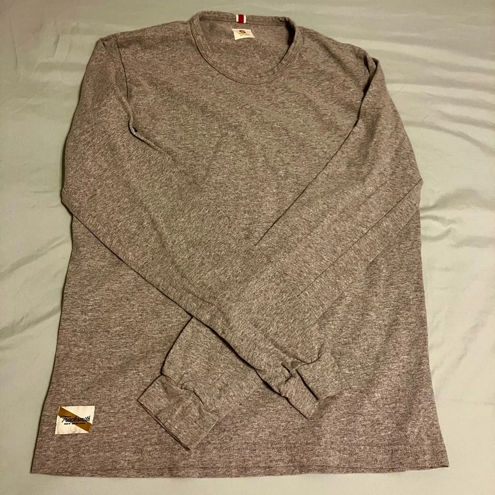 Tracksmith Grayboy Long Sleeve Cotton T-Shirt | Size S - Picture 2 of 6